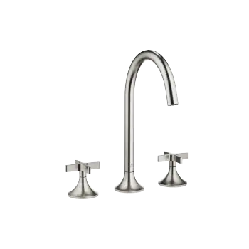 VAIA Three-hole basin mixer with pop-up waste - Brushed Platinum - 20 713 809-06