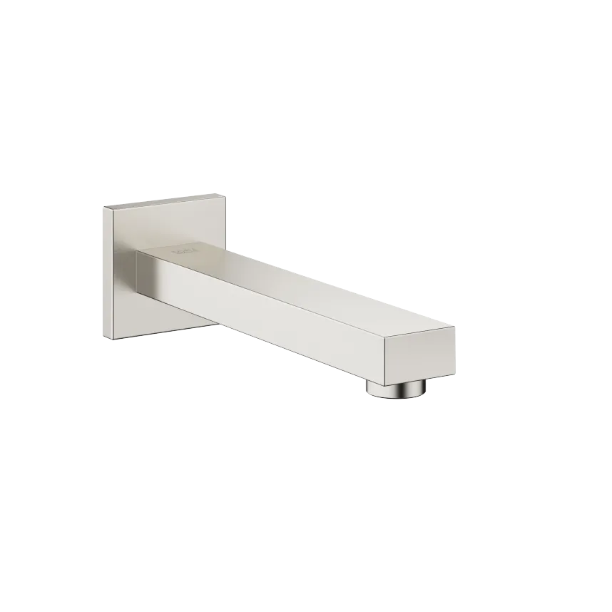 SYMETRICS Wall-mounted basin spout without pop-up waste - Brushed Platinum - 13 800 980-06
