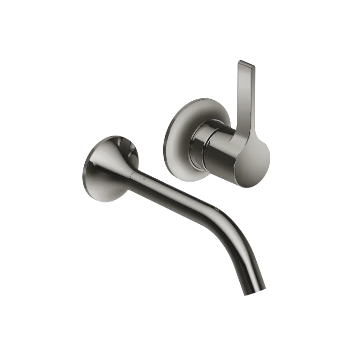 VAIA Wall-mounted single-lever basin mixer without pop-up waste - Dark Chrome - 36 860 809-19