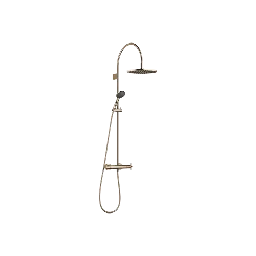 VAIA Showerpipe Application with shower thermostat 300 mm - Champagne (22kt Gold) - Set containing 2 articles