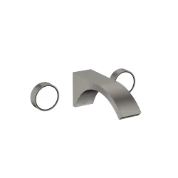 CYO Wall-mounted basin mixer without pop-up waste - Brushed Dark Platinum - 36 712 811-99