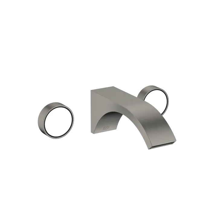 CYO Wall-mounted basin mixer without pop-up waste - Brushed Dark Platinum - 36 712 811-99