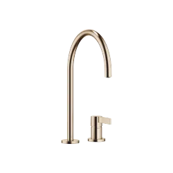 TARA ULTRA Miscelatore monocomando a due fori con rosette separate - Champagne spazzolato (Oro 22k) - 32 815 875-46