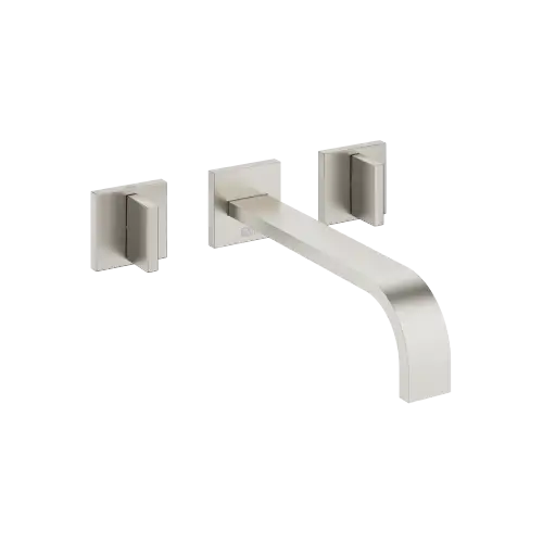 MEM Batteria tre fori incasso muro senza piletta - Platinato spazzolato - 36 717 782-06