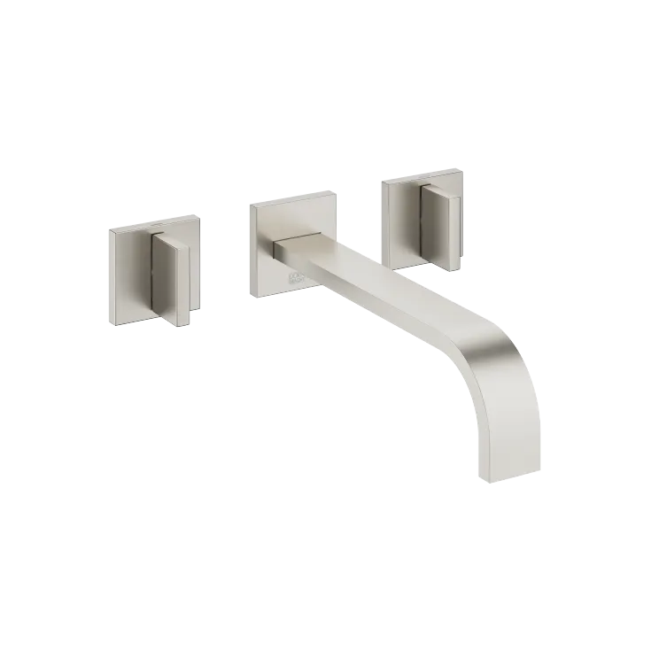 MEM Wall-mounted basin mixer without pop-up waste - Brushed Platinum - 36 717 782-06