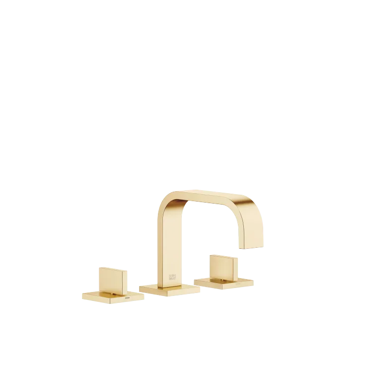 MEM Mélangeur lavabo à 3 trous avec garniture d'écoulement - Laiton brossé (Or 23cts) - 20 705 782-28