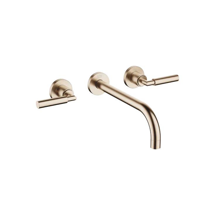 TARA Wall-mounted basin mixer without pop-up waste - Brushed Champagne (22kt Gold) - 36 717 882-46