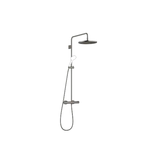 Showerpipe mit Brause-Thermostat ohne Handbrause 300 mm - Dark Platinum gebürstet - 34 465 979-99