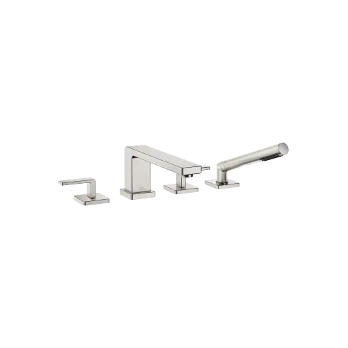 LULU Bath shower set for bath rim or tile edge installation - Brushed Platinum - 27 512 710-06