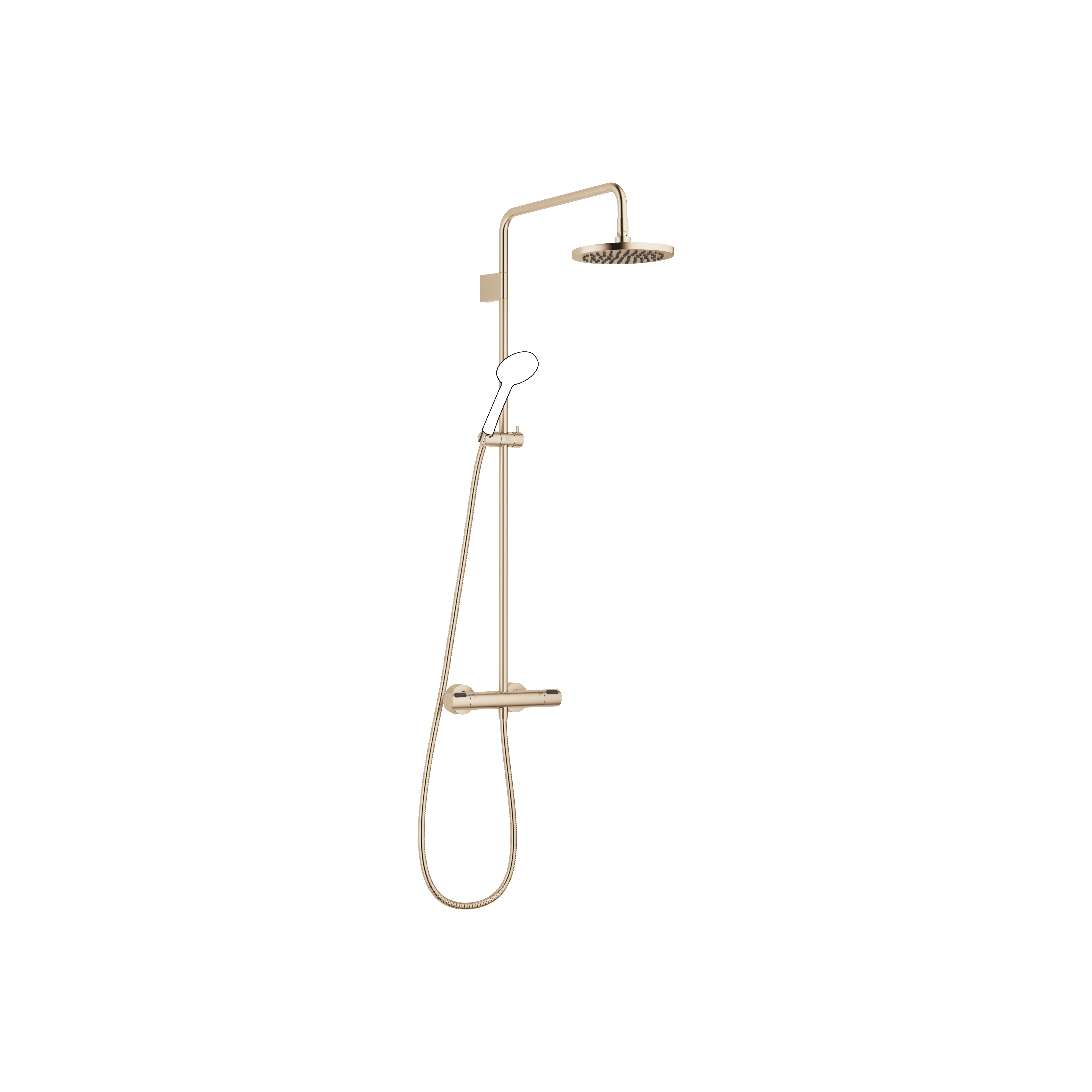 SERIES SPECIFIC Brushed Light Gold (PVD) : Showerpipe with shower