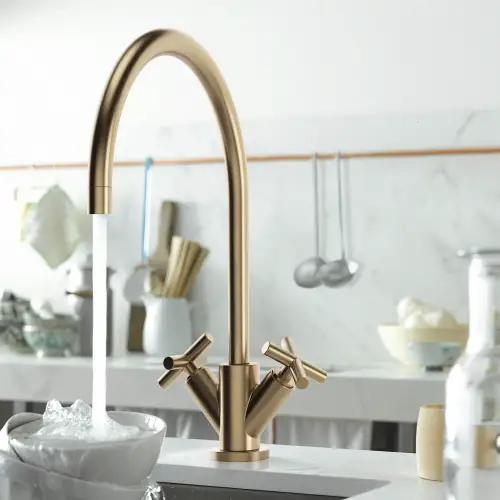 TARA Single-hole mixer - Brushed Durabrass (23kt Gold) - 22 815 892-28