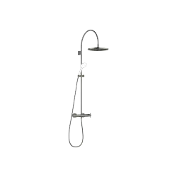 VAIA Showerpipe with shower thermostat without hand shower 300 mm - Brushed Dark Platinum - 34 465 809-99
