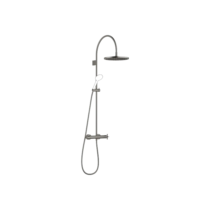 VAIA Colonne de douche avec thermostat de douche sans douchette - Dark Platinum brossé - 34 465 809-99