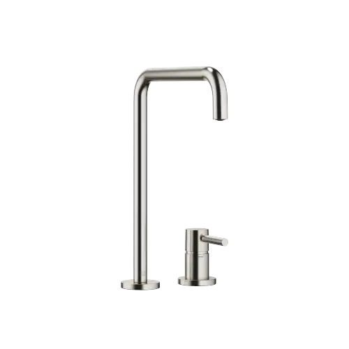 META SQUARE Two-hole mixer with individual flanges - Brushed Platinum - 32 815 861-06 0010
