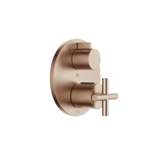 TARA Concealed thermostat with three-way diverter - Brushed Bronze (PVD) - 36 428 892-42 0010