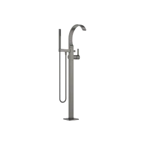 CYO Single-lever bath mixer with stand pipe for free-standing assembly with hand shower set - Brushed Dark Platinum - 25 863 811-99