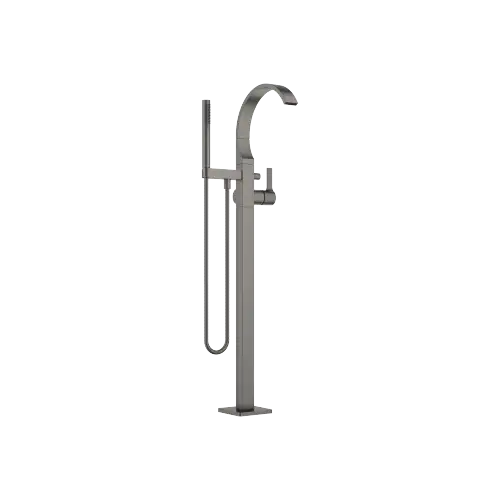 CYO Single-lever bath mixer with stand pipe for free-standing assembly with hand shower set - Brushed Dark Platinum - 25 863 811-99