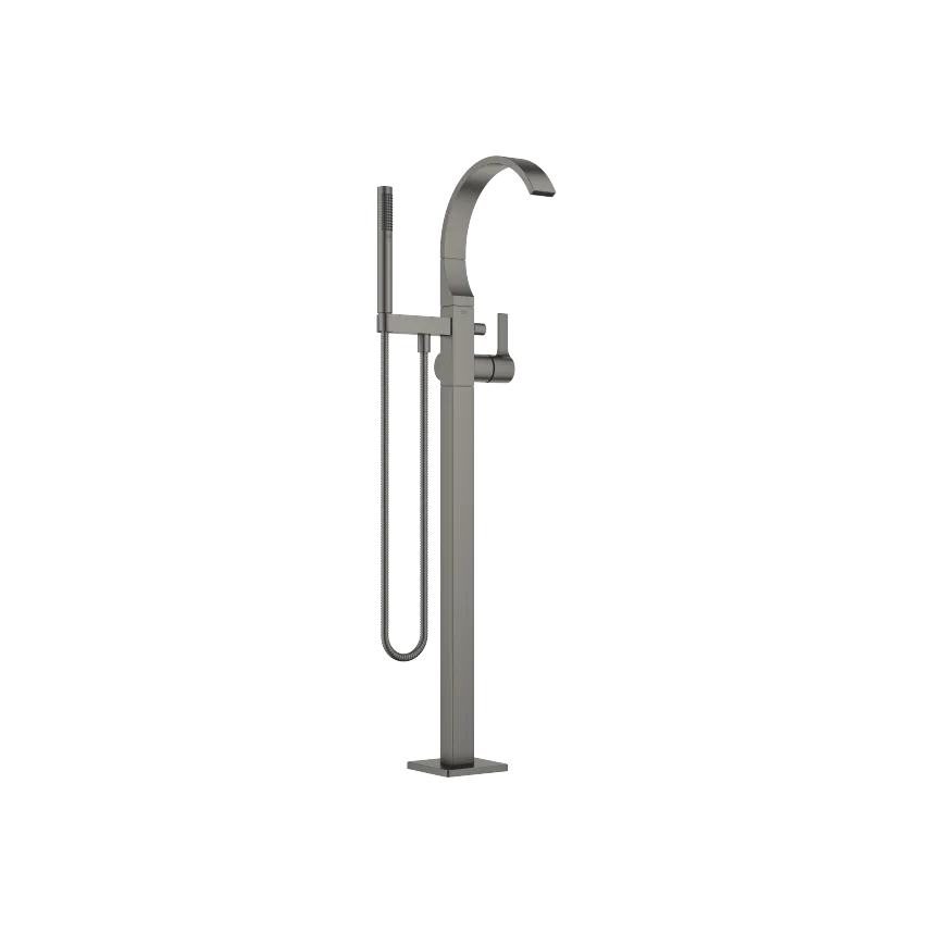 CYO Single-lever tub mixer with stand pipe for freestanding installation with hand shower set - Brushed Dark Platinum - 25 863 811-99
