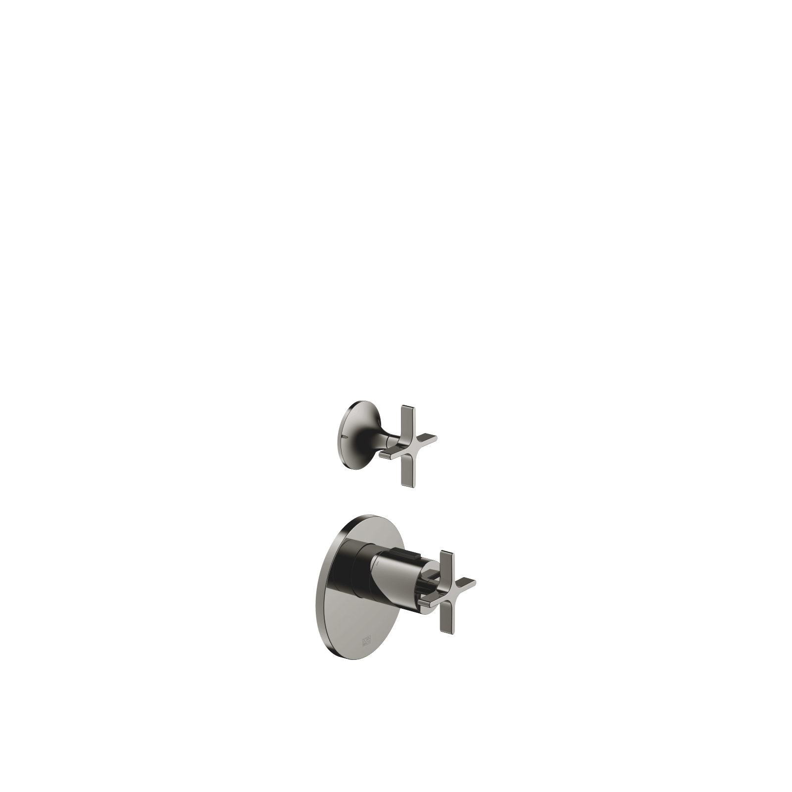 VAIA Dark Chrome Bath faucets Wall valve clockwise closing 1/2"