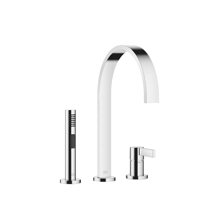MEM Two-hole mixer with individual flanges with side spray set - Chrome - Set containing 2 articles
