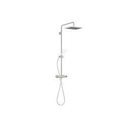 Shower Pipe mit Brause-Thermostat ohne Handbrause 300 x 240 mm - Platin gebürstet - 34 459 980-06