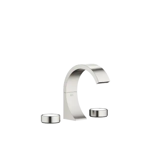 CYO Three-hole basin mixer with pop-up waste without design element - Brushed Platinum - 20 710 811-06