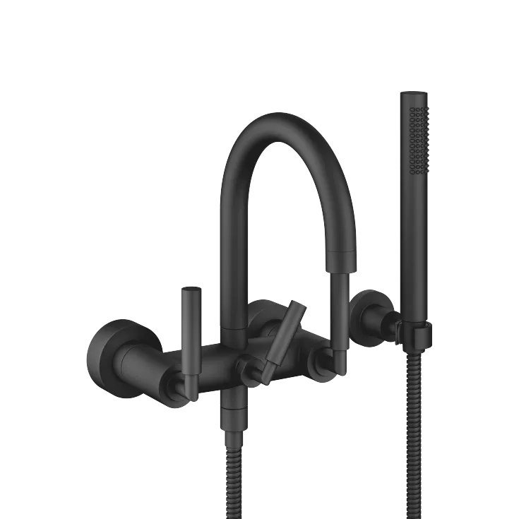 TARA Bath mixer for wall mounting with hand shower set - Matte Black - 25 133 882-33 0050