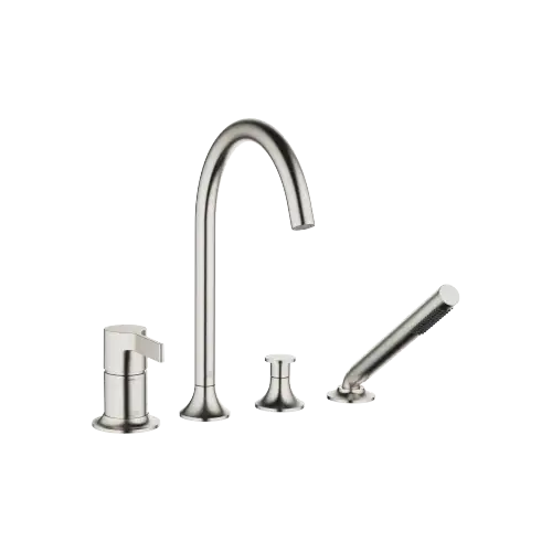 VAIA Bath shower set for bath rim or tile edge installation - Brushed Platinum - 27 632 809-06
