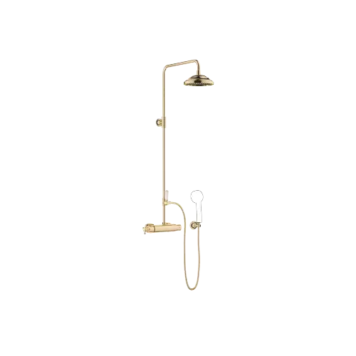 MADISON Showerpipe with shower thermostat without hand shower 200 mm - Durabrass (23kt Gold) - 34 459 360-09 0050