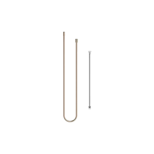 Metal shower hose in two parts 1/2" x 3/8" x 2250 mm - Light Gold (PVD) - 28 323 970-26