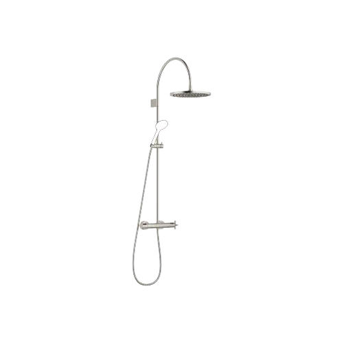 TARA Showerpipe with shower thermostat without hand shower 300 mm - Brushed Platinum - 34 465 892-06 0050