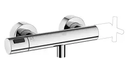 Shower thermostat for wall-mounted installation - Brushed Dark Bronze (PVD) - 34 445 979-43