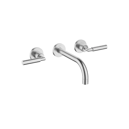 TARA Wall-mounted basin mixer without pop-up waste - Brushed Chrome - 36 712 882-93