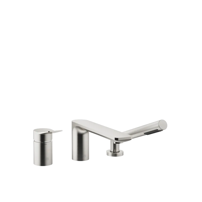 LISSÉ Brushed Platinum Tub faucets: Three-hole single-lever tub mixer ...