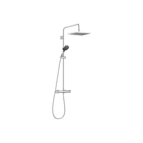 Showerpipe with shower thermostat with hand shower set FlowReduce 300 mm - Chrome - 34 468 980-00