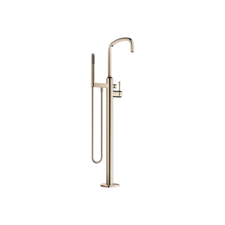 COYA Single-lever bath mixer with stand pipe for free-standing assembly with hand shower set - Champagne (22kt Gold) - 25 863 404-47