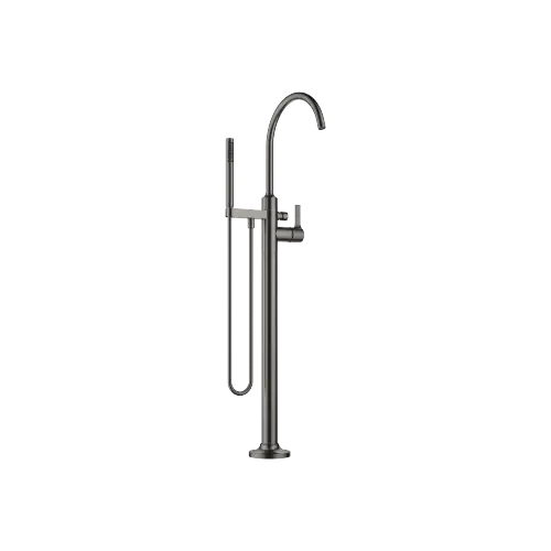 VAIA Mitigeur monocommande bain/douche avec tube vertical positionnement libre et garniture de douche - Dark Platinum brossé - 25 863 809-99