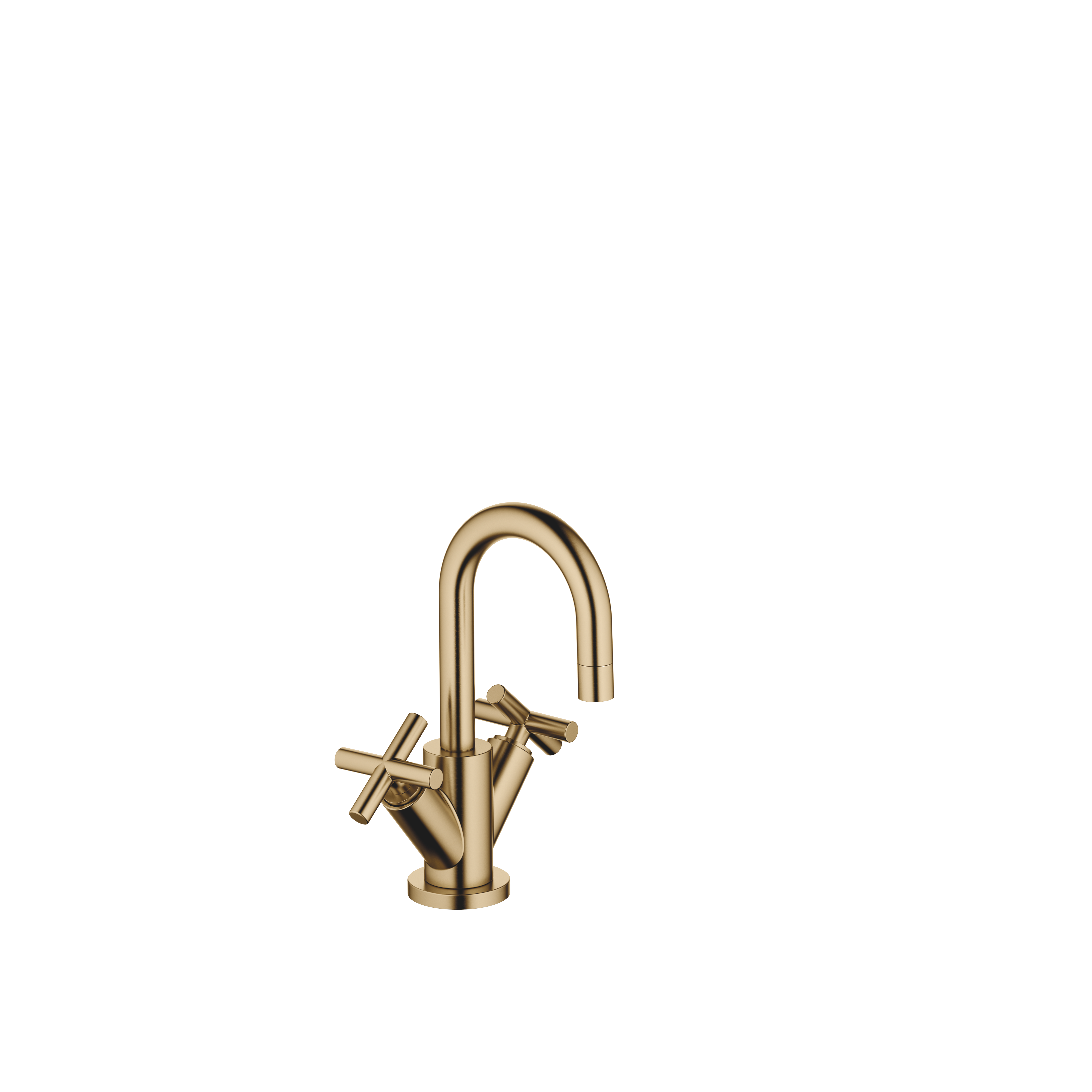 TARA Brushed Dark Brass (PVD) : Single-hole basin mixer with pop-up waste