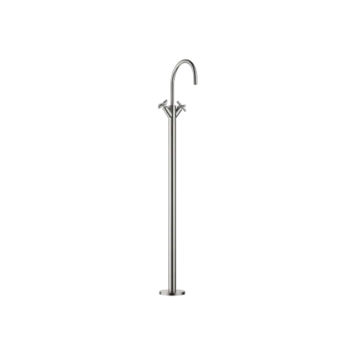 TARA Single-hole basin mixer with stand pipe without pop-up waste - Brushed Platinum - 22 585 892-06