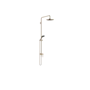 Showerpipe with single-lever shower mixer - Champagne (22kt Gold) - Set containing 2 articles