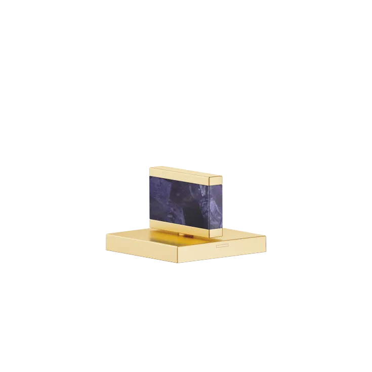 Manilla Nature Squared Mussel Shell Gaya Blue - Latón cepillado (Oro 23k) - XV-01 4640
