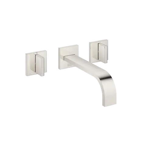 MEM Wall-mounted basin mixer without pop-up waste - Platinum - 36 712 782-08