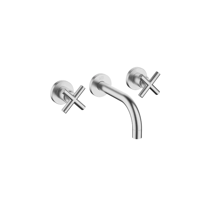 TARA Wall-mounted basin mixer without pop-up waste - Brushed Chrome - 36 707 892-93