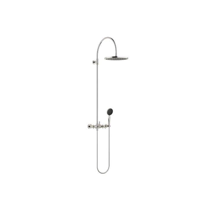 TARA Shower Pipe mit Brausebatterie 300 mm - Platin - Set aus 2 Artikeln