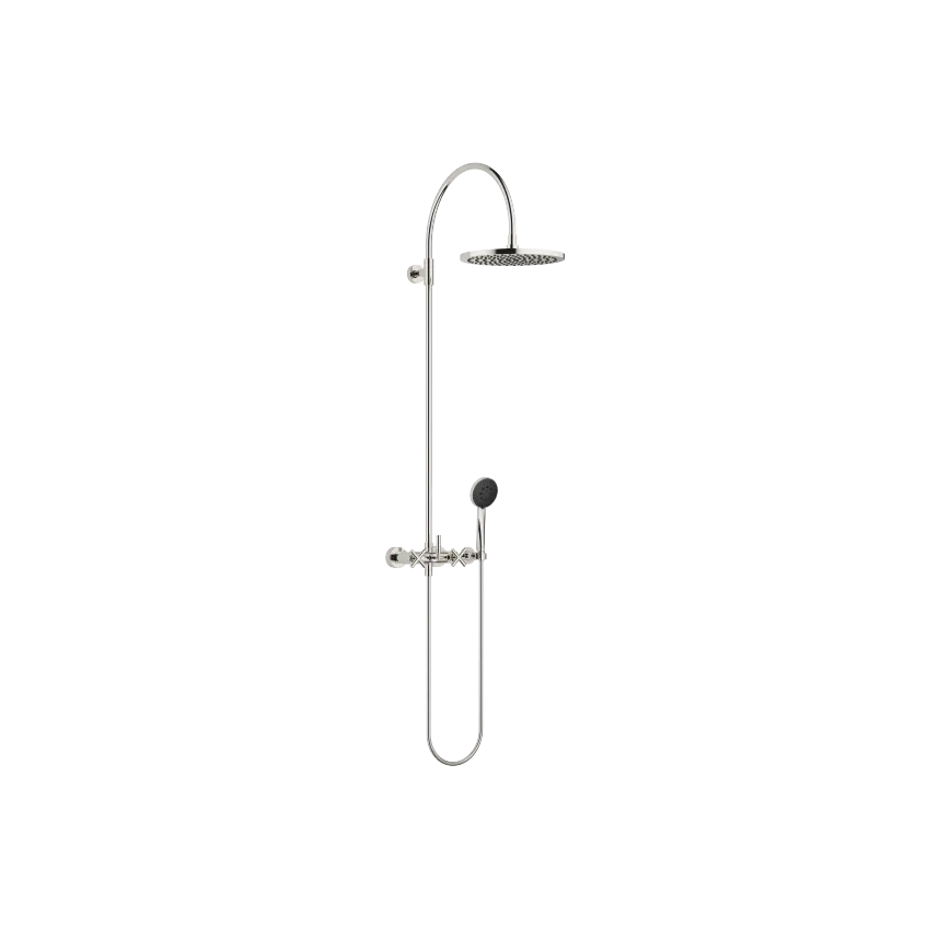 TARA Platin Duscharmaturen Shower Pipe mit Brausebatterie 300 mm