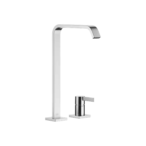 IMO Two-hole basin mixer with high spout without pop-up waste - Brushed Chrome - 29 218 671-93