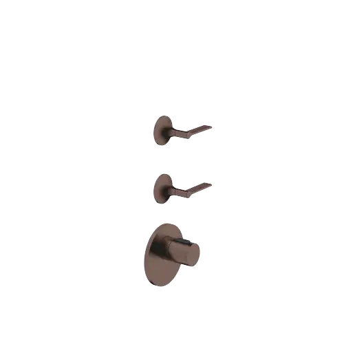 VAIA xTOOL Thermostat module with 2 valves - Brushed Dark Bronze (PVD) - Set containing 3 articles