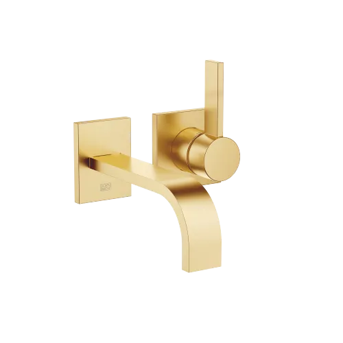 MEM Waschtisch-Wand-Einhandbatterie ohne Ablaufgarnitur - Messing gebürstet (23kt Gold) - 36 860 782-28