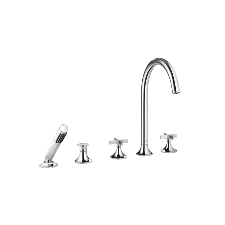 VAIA Five-hole bath mixer for deck mounting with diverter - Chrome - 27 522 809-00 0050