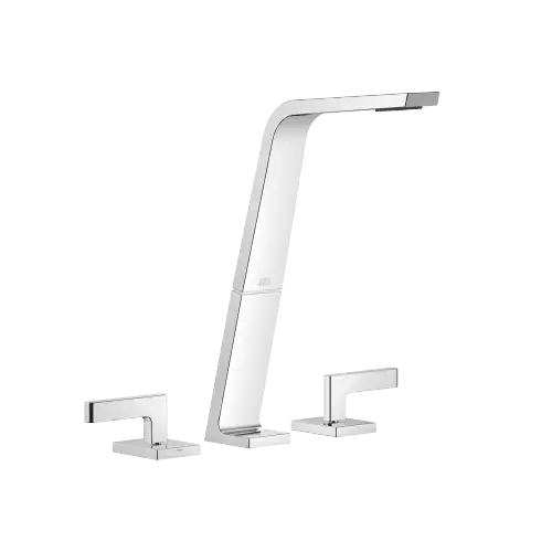 CL.1 Mélangeur lavabo à 3 trous sans garniture d’écoulement - Chrome - Set contenant 3 articles